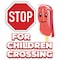 Signmission Stop Children Crossing Decal Concession Stand Food Truck Sticker, D-16 Stop Children Crossing D-DC-16 Stop For Children Crossing19 - alternate 1